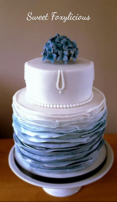 Hydrangea Wedding Cake - Cake by Sweet Foxylicious