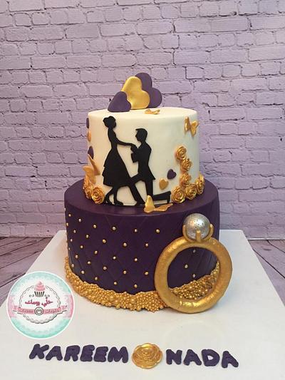 Engagement cake - Cake by Sara