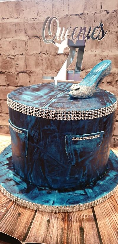 Denim and diamonds - Cake by Lamees Patel