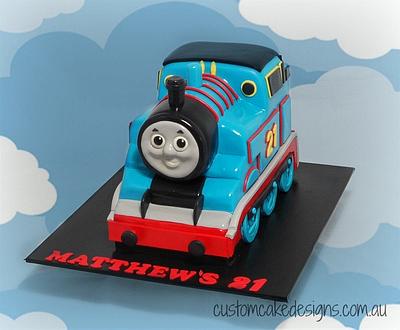 21st Thomas the Tank Engine Cake - Cake by Custom Cake Designs