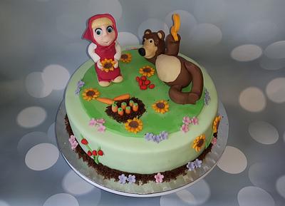 Masha and the Bear cake. - Cake by Pluympjescake