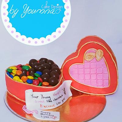 Chocolate cake box - Cake by Cake design by youmna 