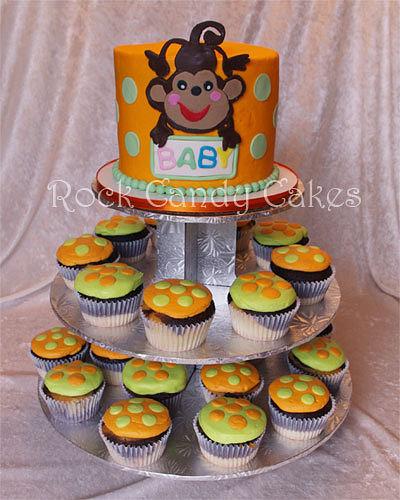 Monkey Baby Shower - Cake by Rock Candy Cakes