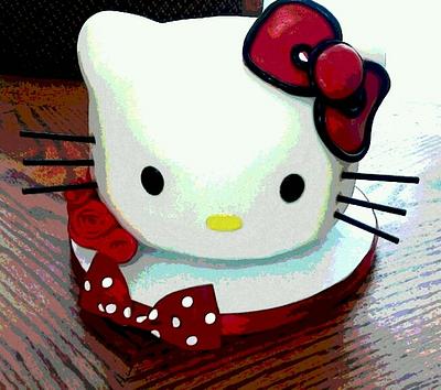 Hello Kitty Head - Cake by Joyce Marcellus