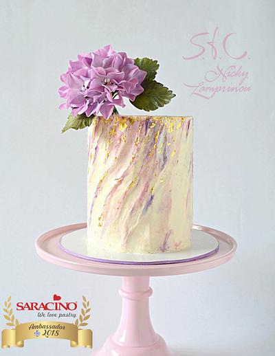 Inspired cream cake - Cake by Sugar  flowers Creations