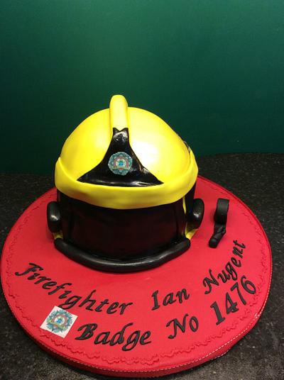 Firebrigade Helmet cake  - Cake by Cakes by Maria