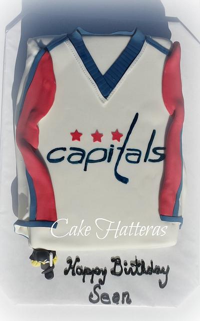 Washington Capitals Hockey Jersey - Cake by Donna Tokazowski- Cake Hatteras, Martinsburg WV