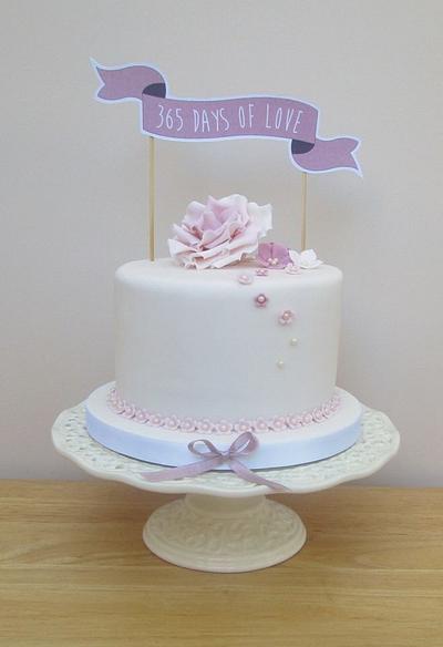 First Wedding Anniversary - Cake by The Buttercream Pantry