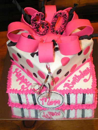 Pink and Black gift boxes - Cake by Cake Creations by Christy