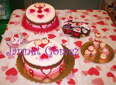 Valantines Day Cake, Jannet Gòmez Cake Designer - Cake by Jannet Gòmez