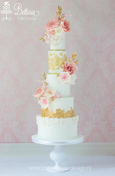 Romantic wedding cake - Cake by Bellaria Cake Design 