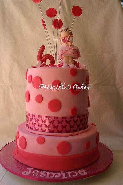 Pink birthday cake - Cake by Priscilla's Cakes