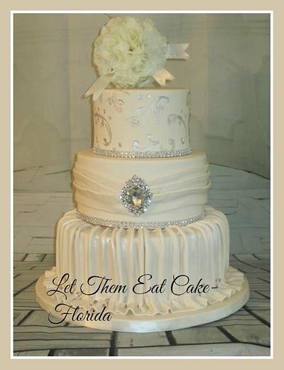 Ivory wedding cake  - Cake by Claire North