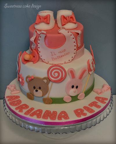 Christening cake for a baby girl - Cake by sweetnesscakedesign