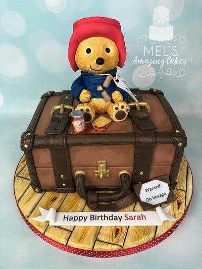 Paddington bear suitcase Cake  - Cake by Melanie Jane Wright