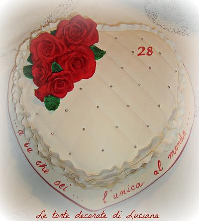 heart with roses - Cake by luciana
