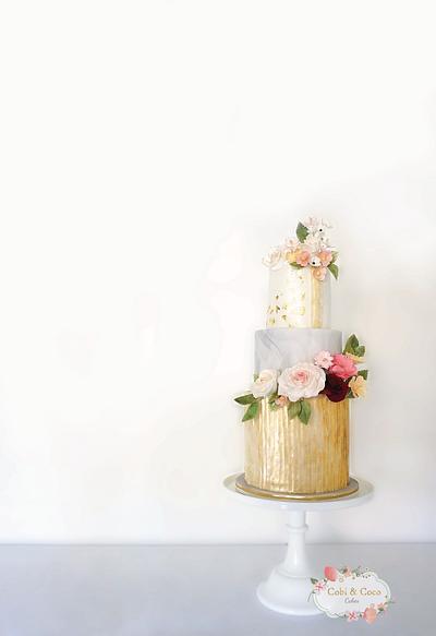 Marble Gold Wedding Cake - Cake by Cobi & Coco Cakes 