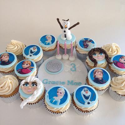 Frozen themed cupcakes - Cake by Cupcake-Heaven