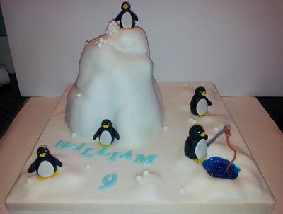 Penguin snowball fight - Cake by Jan