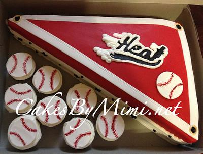 Baseball cake with Logo - Cake by Emily Herrington