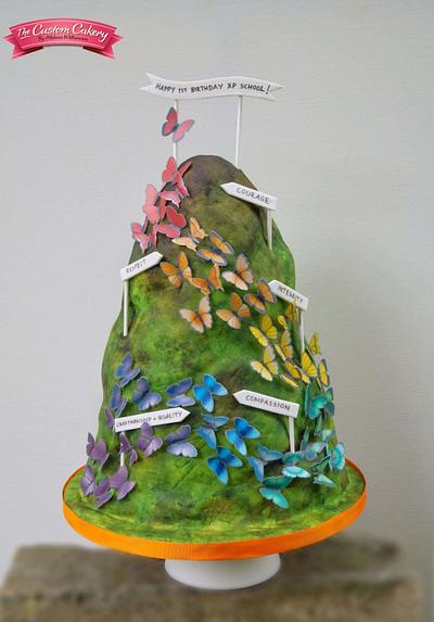 Butterfly Mountain - Cake by The Custom Cakery