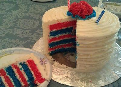 4th of July ridged cake - Cake by Lauren