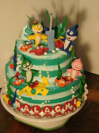 Baby Shark - 1st birthday - Cake by Chris Jones