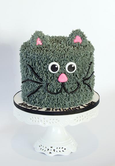 Gray Kitty - Cake by Anchored in Cake