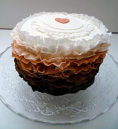Ombre Ruffle Cake - Cake by CaramelCrunchCream