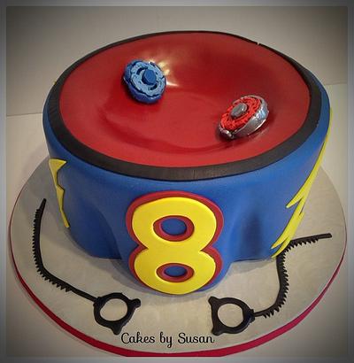 Beyblade-themed cake | Made this for a 7th birthday. Beyblad… | Flickr