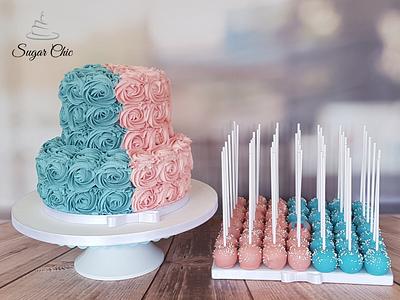 Baby Shower Cake & Cake Pops  - Cake by Sugar Chic
