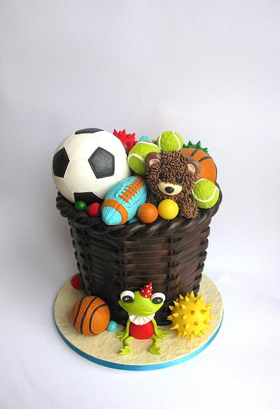 Toy storage cake....mostly balls  - Cake by Delice