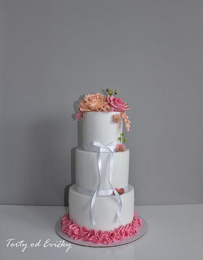 Pastel wedding cake  - Cake by Cakes by Evička