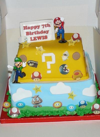 Super Mario 2 Tier  - Cake by Krazy Kupcakes 