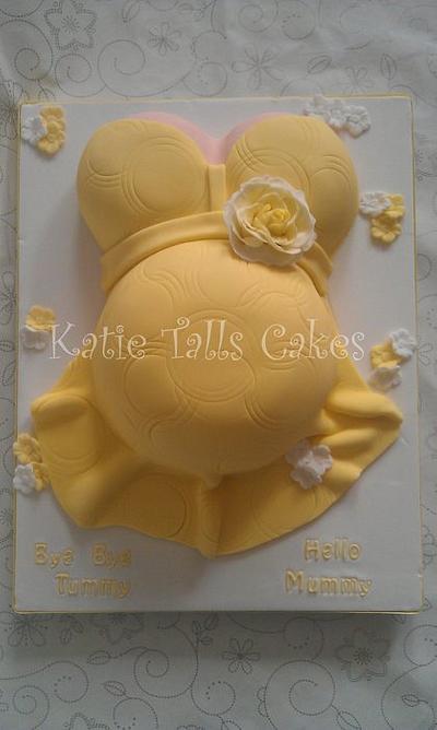 Baby Shower Pregnant Belly Cake - Cake by KatieTallsCakes