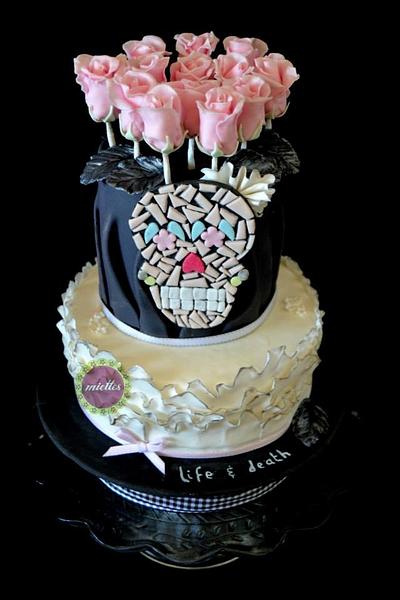 Dia de Muertos - Life & Death - Sugar Skull Bakers 2014 - Cake by miettes