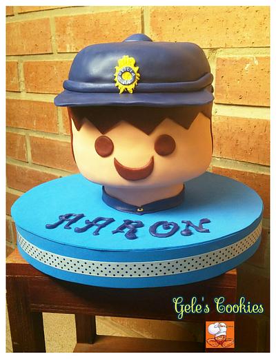 Playmobil Policeman cake - Cake by Gele's Cookies
