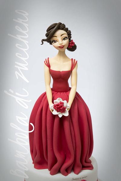 Wedding Valentine Cake - Cake by bamboladizucchero
