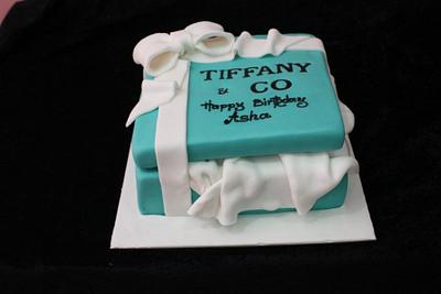 Tiffani box cake - Cake by The House of Cakes Dubai