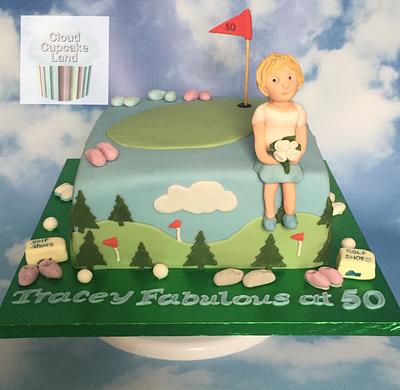 Ladies Golfing Cake - Cake by Deb