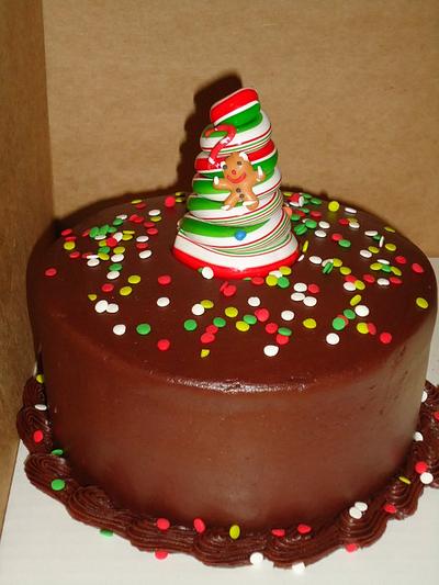 Chocolate Christmas cake - Cake by Kim Leatherwood