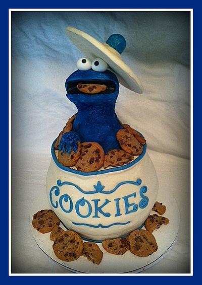 Cookie Monster Birthday Cake - Cake by Angel Rushing