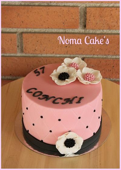 TARTA FLORES ACOLCHADA - Cake by Sílvia Romero (Noma Cakes)