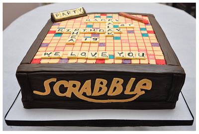 Scrabble Cake - Cake by Spring Bloom Cakes