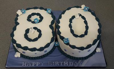 80th Birthday! - Cake by Putty Cakes