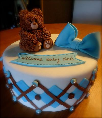 teddy bear baby shower - Cake by joy cupcakes NY