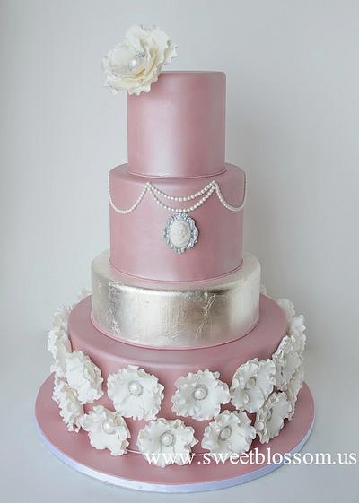 Dusty pink wedding cake - Cake by Tatyana