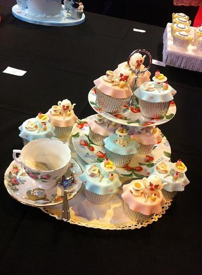 Tea Party Cupcakes - Cake International Birmingham 2014 - GOLD!!  - Cake by Sam Harrison