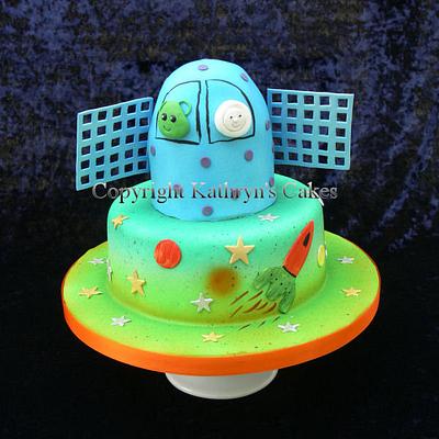 Space Themed Birthday Cake and Dessert Table - Cake by KathrynsCakes