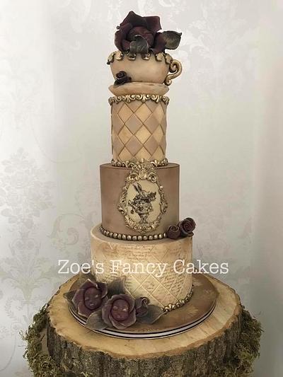 Hand painted Alice In Wonderland - Cake by Zoe's Fancy Cakes